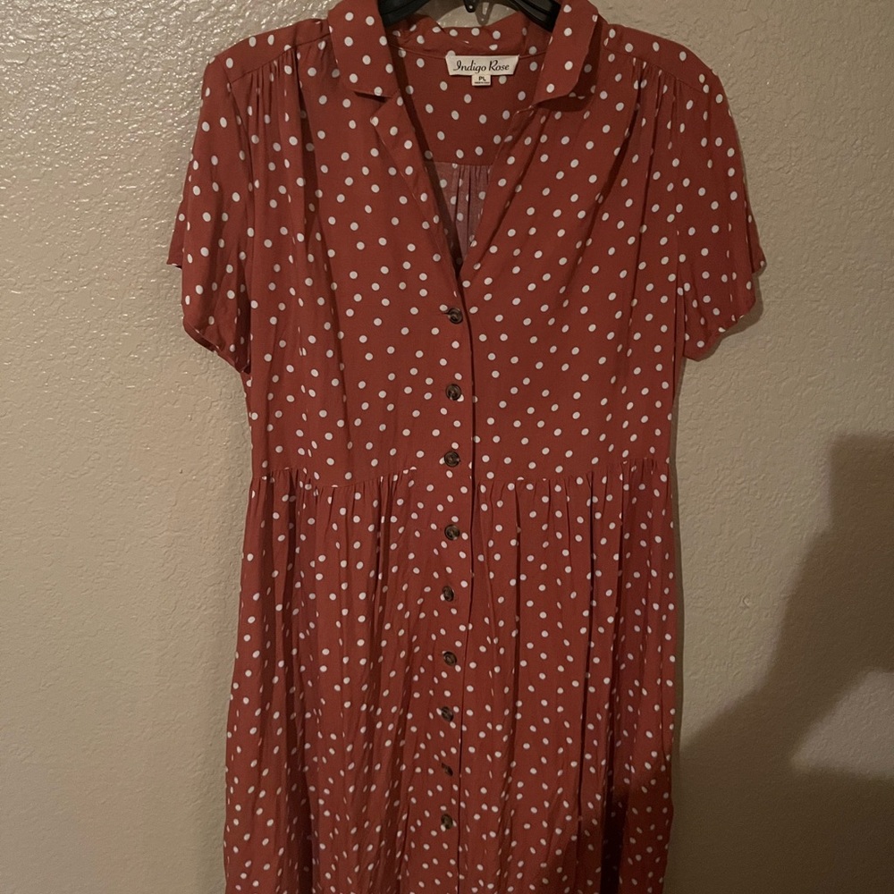 Pink/White polka dot dress